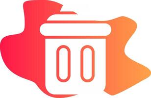 Trash Bin Creative Icon Design vector