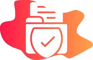 Secured Backup Creative Icon Design vector