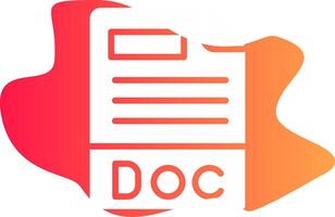 Doc File Format Creative Icon Design vector
