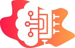 Brain Circuit Creative Icon Design vector