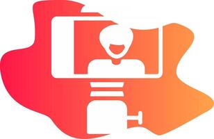 Selfie Stick Creative Icon Design vector