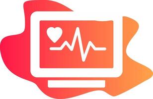 ECG Monitor Creative Icon Design vector