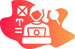 Blogger Creative Icon Design vector