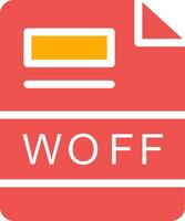 WOFF Creative Icon Design vector