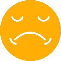 Sad Creative Icon Design vector