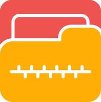 Zip Folder Creative Icon Design vector