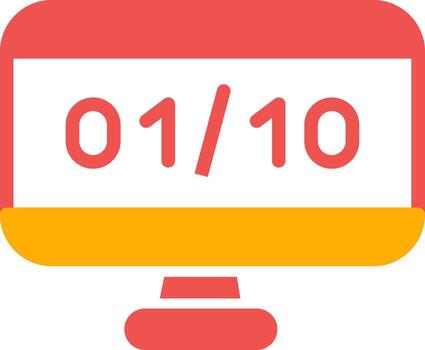 Binary Code Creative Icon Design vector