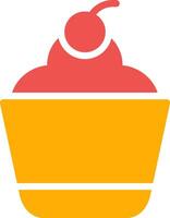 diseño de icono creativo de cupcake vector