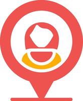 User Location Creative Icon Design vector