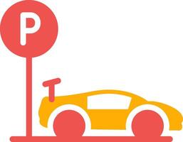 Parking Area Creative Icon Design vector