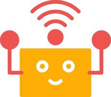 Robot Assistant Creative Icon Design vector