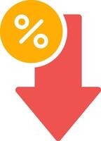 Decrease Creative Icon Design vector