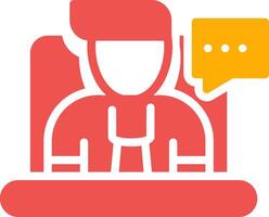 Online Interview Creative Icon Design vector