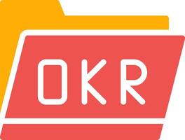 Okr Folder Creative Icon Design vector