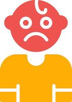 Sad Baby Creative Icon Design vector