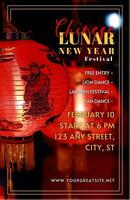 Chinese Lunar New Year Festival Poster Template