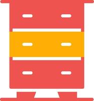 Chest of Drawers Creative Icon Design vector