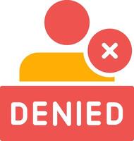 Denied Creative Icon Design vector