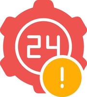 24 Hours Creative Icon Design vector