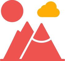 Mountains Landscape Creative Icon Design vector
