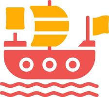 Pirates Ship Creative Icon Design vector