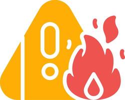 diseño de icono creativo de advertencia de incendio vector