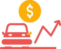 Car Loan Rates Creative Icon Design vector