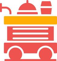 Food Trolley Creative Icon Design vector