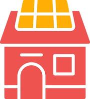 Solar House Creative Icon Design vector