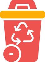 Recycling Bin Creative Icon Design vector