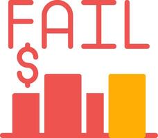 Business Fail Creative Icon Design vector