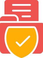 Secured Backup Creative Icon Design vector