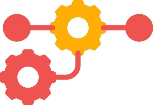 Workflow Process Creative Icon Design vector