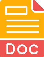Doc File Format Creative Icon Design vector