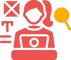 Blogger Creative Icon Design vector