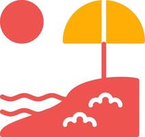 Beach Landscape Creative Icon Design vector