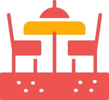 diseño de icono creativo de mesa de comedor vector