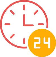 24 Hours Support Creative Icon Design vector