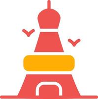 Eiffel Tower Creative Icon Design vector