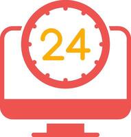 24 7 Monitoring Creative Icon Design vector