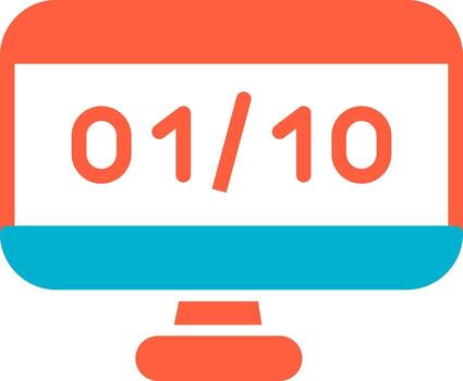 Binary Code Creative Icon Design vector