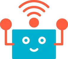 robot asistente creativo icono diseño vector