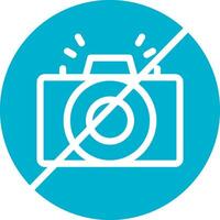 No Camera Creative Icon Design vector