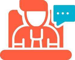 Online Interview Creative Icon Design vector