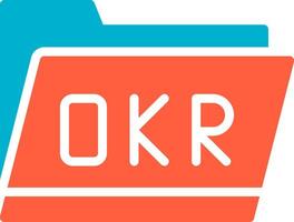 Okr Folder Creative Icon Design vector