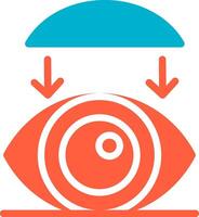 rígido contacto lentes creativo icono diseño vector