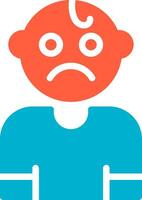 Sad Baby Creative Icon Design vector