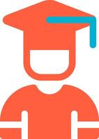 Male Graduate Creative Icon Design vector