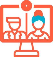 Online Interview Creative Icon Design vector