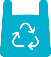 Recycled Plastic Bag Creative Icon Design vector